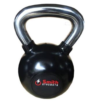 Гиря черная прорезиненная 24kg Smith DB087