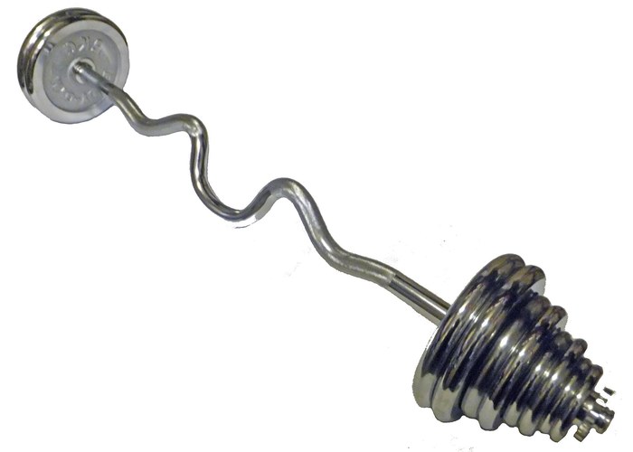 Штанга. W образная. Хромированная. Вес 45 кг.