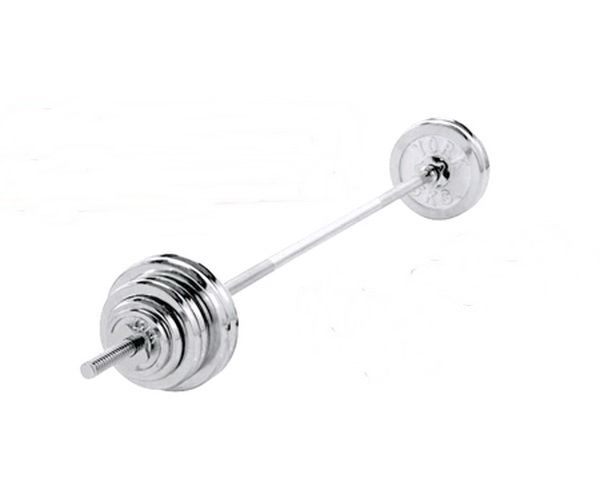 Штанга разборная, хромированная. Вес 50 кг