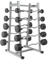 Штанга неразборная обрезиненная 45 кг. Изогнутый гриф. VictoryFit VF-DX5450