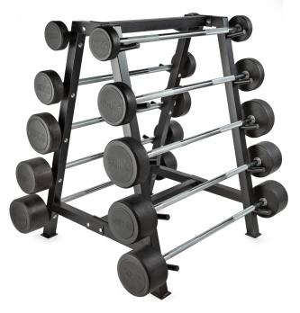 Штанга неразборная обрезиненная 45 кг. Изогнутый гриф. VictoryFit VF-DX5450