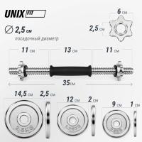 Набор гантелей UNIX Fit в кейсе 20 кг