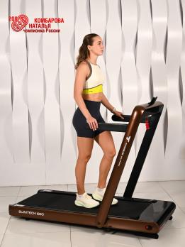 Беговая дорожка Titanium Masters Slimtech S60, коричневая