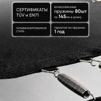 Батут каркасный 360см (12фут), SCHOLLE, JUMPER, с защитной сеткой и лестницей, зеленый