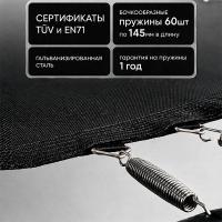 Батут каркасный 300см (10фут), SCHOLLE, FLIP, с защитной сеткой и лестницей, зеленый