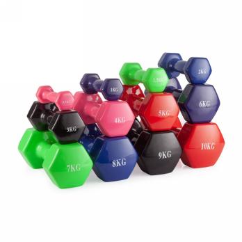 Гантель неразборная 6 кг. винил (2 штуки) VictoryFit VF-DV060-2