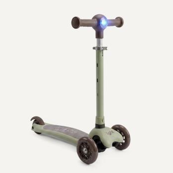 Самокат UNIX Kids Light с подсветкой, зеленый