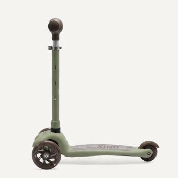 Самокат UNIX Kids Light с подсветкой, зеленый