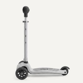 Самокат UNIX Kids Light с подсветкой, серый