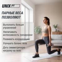 Гантель UNIX Fit PRO круглая хромированная 1 кг, 2 шт.