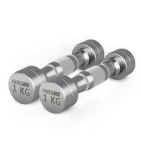 Гантель UNIX Fit PRO круглая хромированная 1 кг, 2 шт.