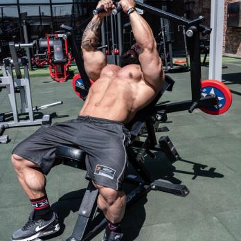 Баттерфляй лежа с изменяемым углом наклона на свободных весах Gymleco 023 (Пек Флай)