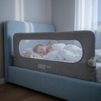 Бортик защитный для кровати UNIX Kids (120 см) серый
