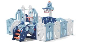 Манеж UNIX Kids SUPREME Space 160x160 Blue с качелями