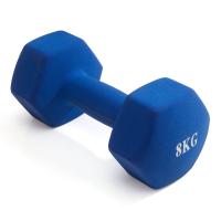 Гантель неразборная гексагональная неопрен 8 кг (2 штуки) VictoryFit VF-DHN080-2