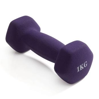 Гантель неразборная гексагональная неопрен 1 кг (2 штуки) VictoryFit VF-DHN010-2